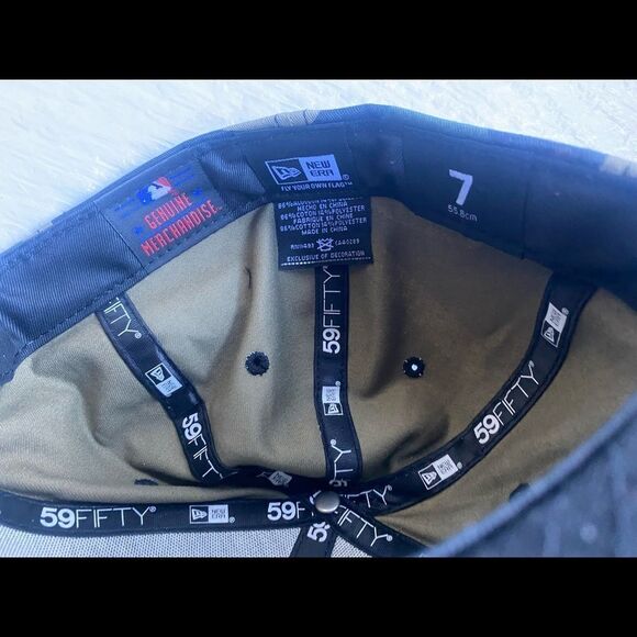 San Francisco Giants Cap SnapBack Hat New Era 59Fifty Orange Brim & Camo Color - Picture 6 of 8